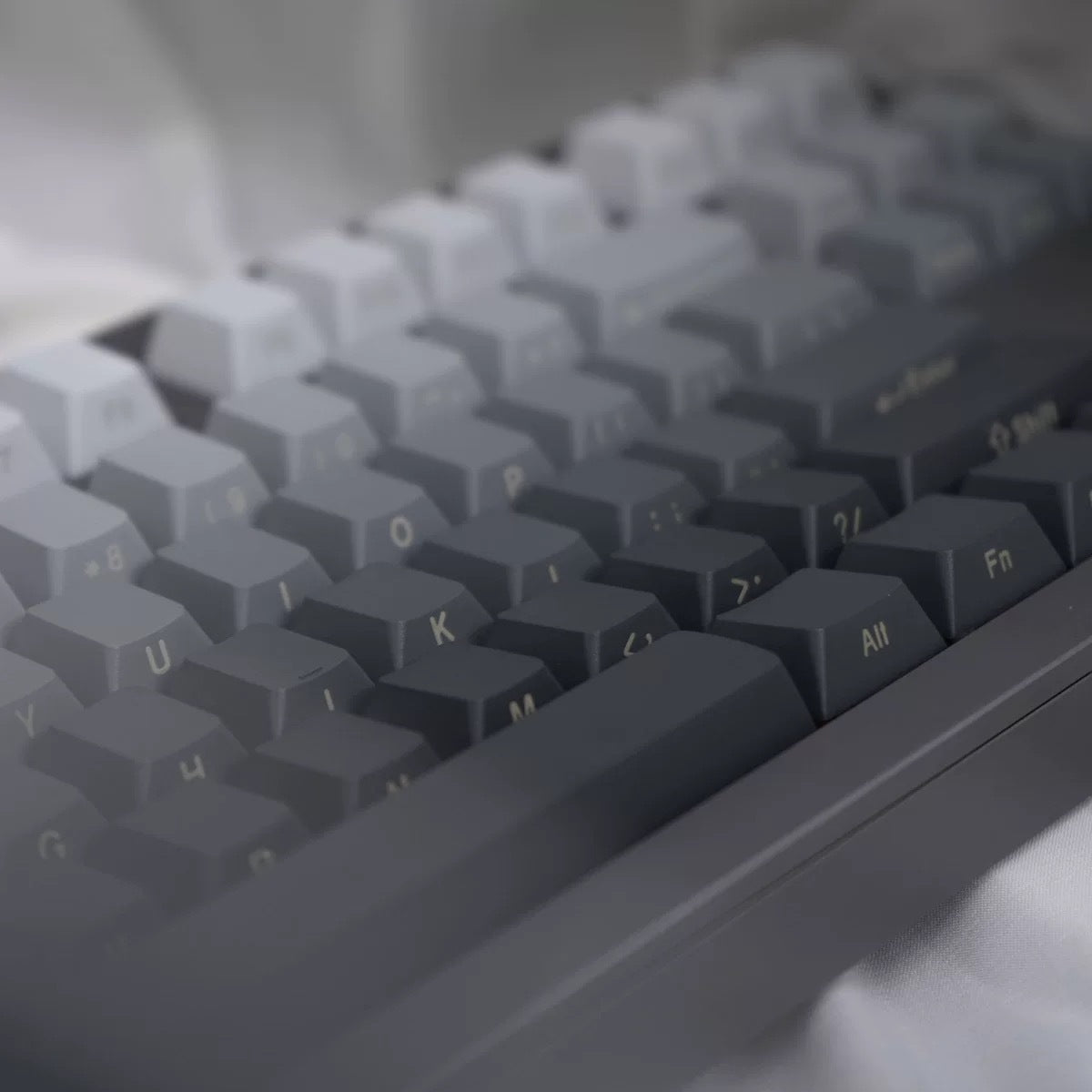 Polar Daylight Side Engraved Transparent Keycap PBT Micro Sand Surface 133 Key Dip Dye Six Color Gradient Personality Adaptable Mechanical Keyboard
