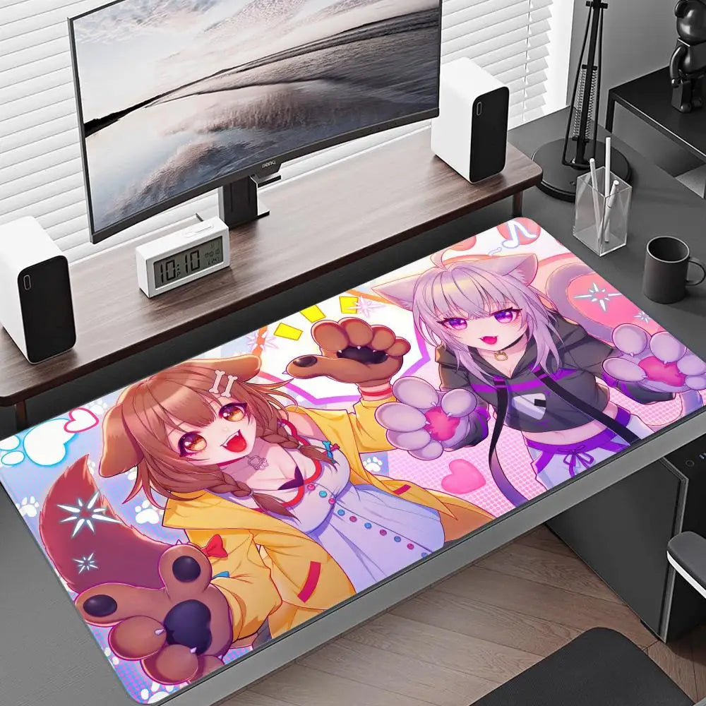 Inugami Korone Mouse Pad Gaming Accessories Office Gamer Keyboard Desk Mat Non-Slip Laptop Large Anime Hololive Girl Mouse Pad
