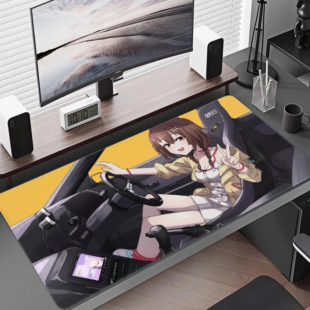 Inugami Korone Mouse Pad Gaming Accessories Office Gamer Keyboard Desk Mat Non-Slip Laptop Large Anime Hololive Girl Mouse Pad