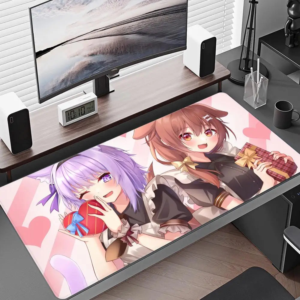 Inugami Korone Mouse Pad Gaming Accessories Office Gamer Keyboard Desk Mat Non-Slip Laptop Large Anime Hololive Girl Mouse Pad