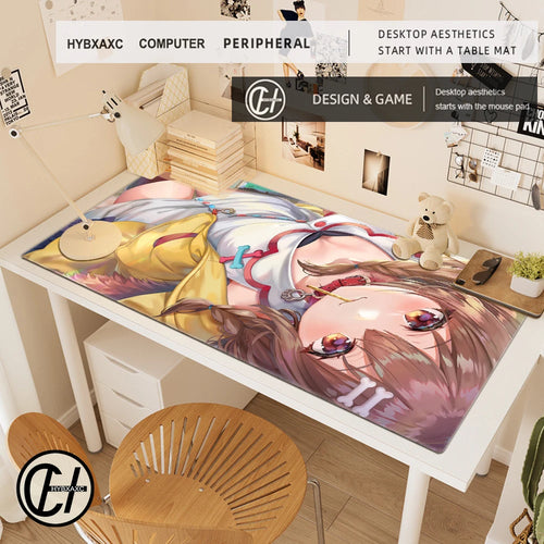 Inugami Korone Mouse Pad Gaming Accessories Office Gamer Keyboard Desk Mat Non-Slip Laptop Large Anime Hololive Girl Mouse Pad