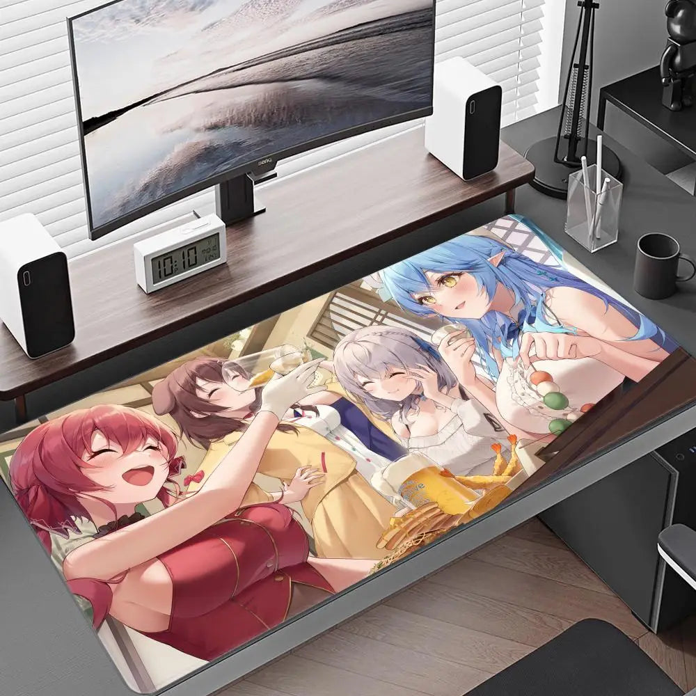 Inugami Korone Mouse Pad Gaming Accessories Office Gamer Keyboard Desk Mat Non-Slip Laptop Large Anime Hololive Girl Mouse Pad