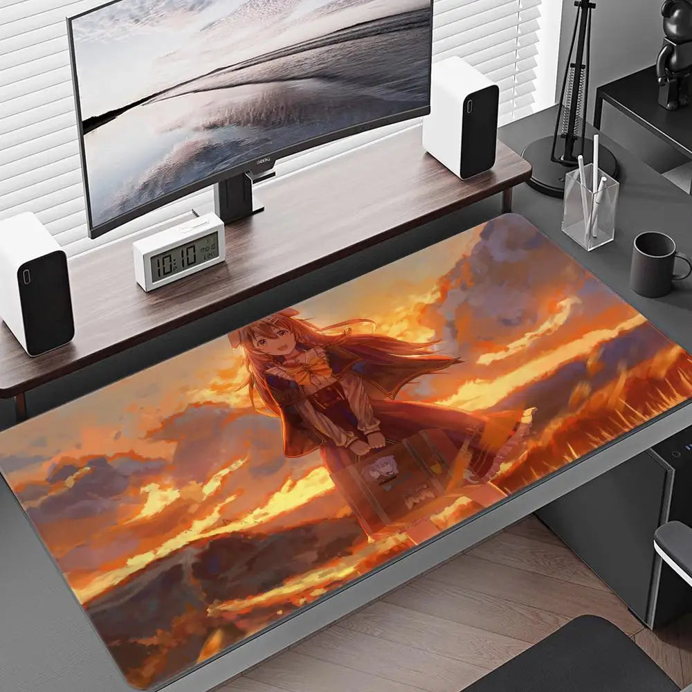 Inugami Korone Mouse Pad Gaming Accessories Office Gamer Keyboard Desk Mat Non-Slip Laptop Large Anime Hololive Girl Mouse Pad