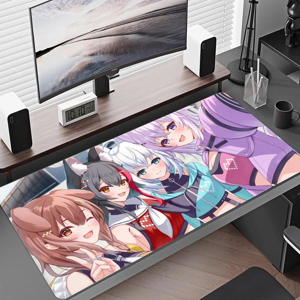 Inugami Korone Mouse Pad Gaming Accessories Office Gamer Keyboard Desk Mat Non-Slip Laptop Large Anime Hololive Girl Mouse Pad