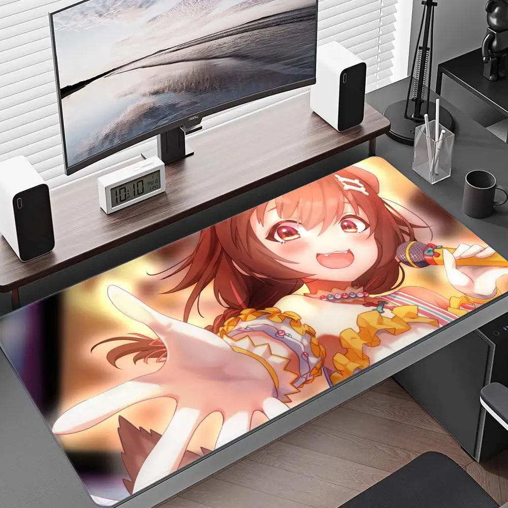 Inugami Korone Mouse Pad Gaming Accessories Office Gamer Keyboard Desk Mat Non-Slip Laptop Large Anime Hololive Girl Mouse Pad